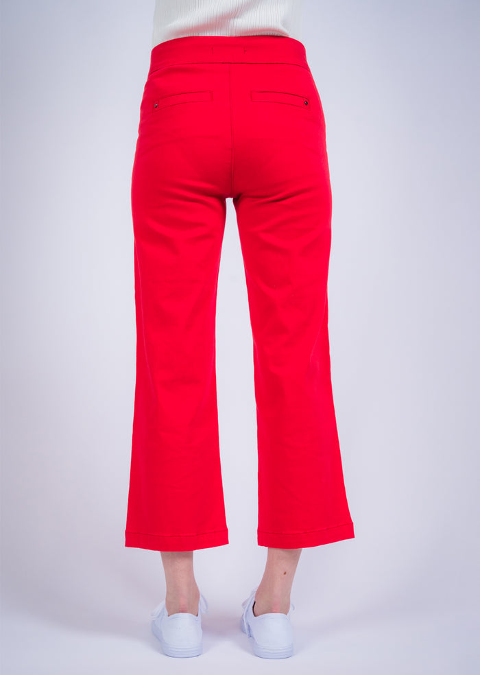 26" Hampton Twill Wide Crop - Red