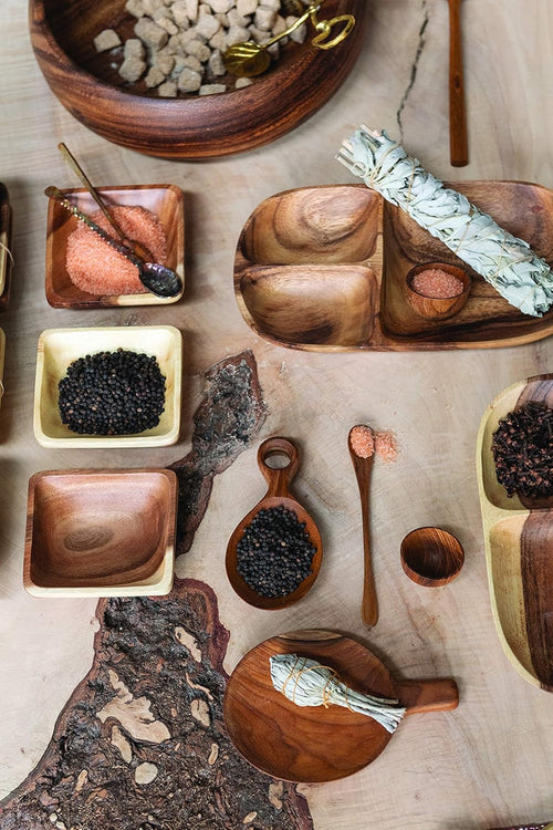 Acacia Wood Bowls Set Of 3