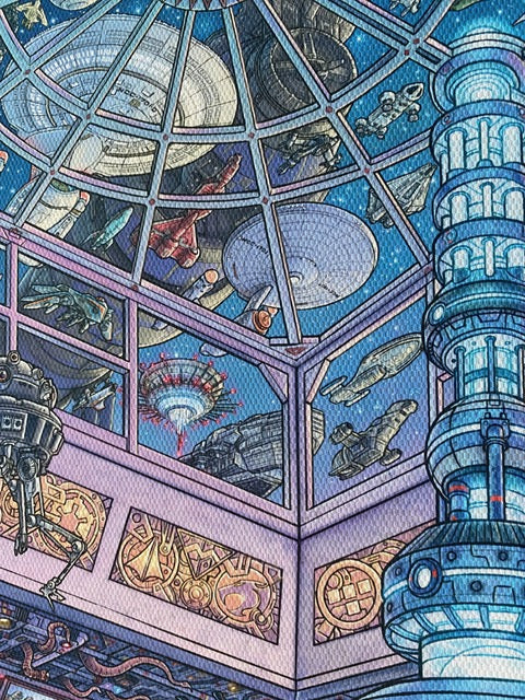 closeup of a section of another night at the warp core cafe