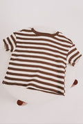 striped baby set brown top