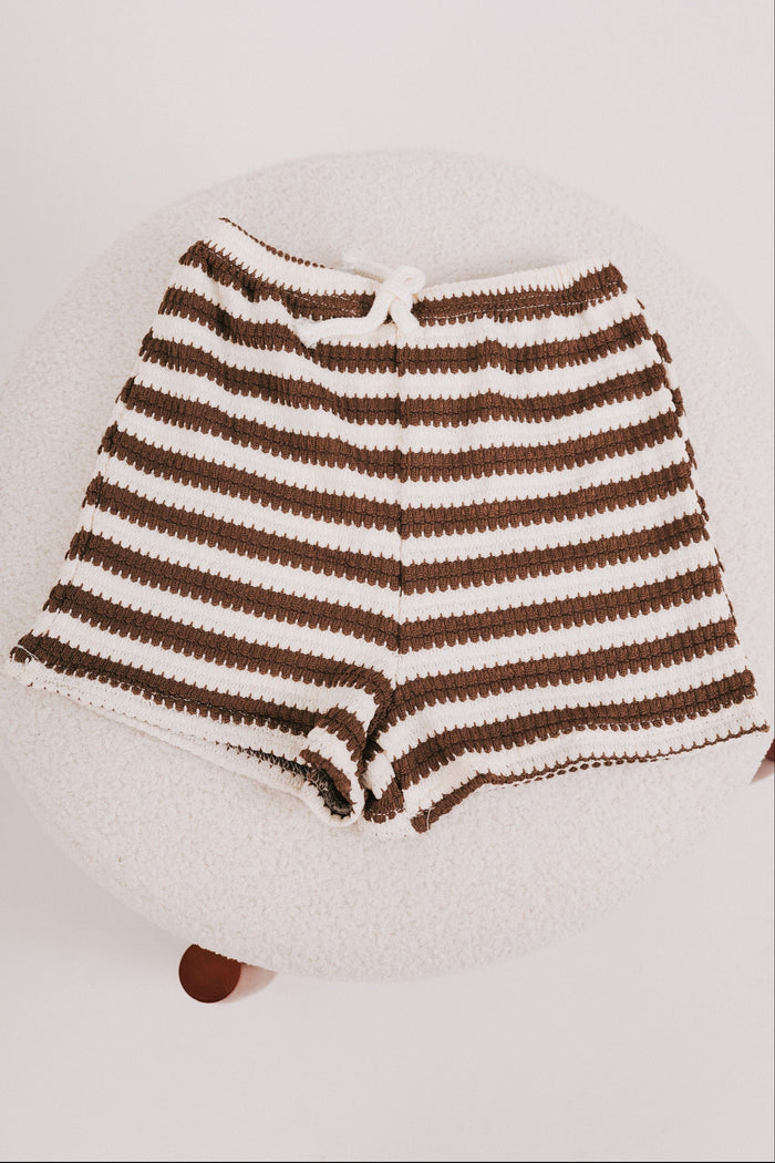 striped baby set brown bottoms