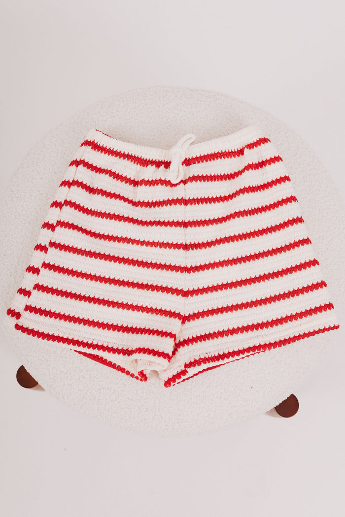 striped baby set red bottoms