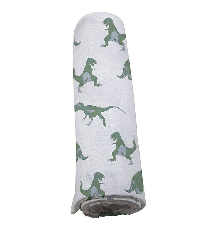 BABY - Granite Green Dinosaurs Cotton Swaddle