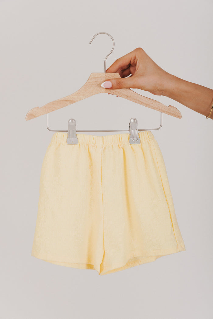 yellow baby short set with bows