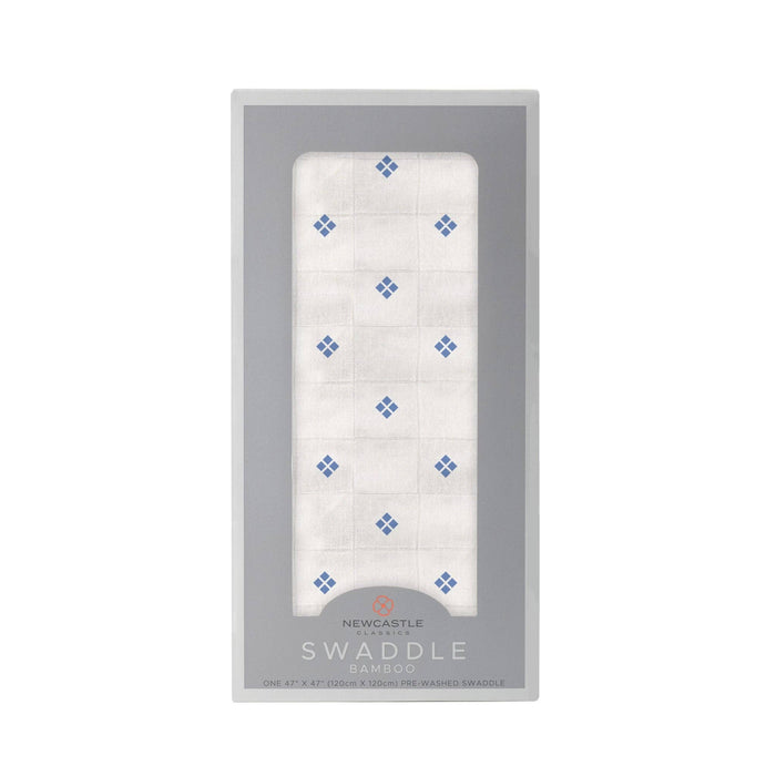 BABY - Periwinkle Diamond Polka Dot Swaddle
