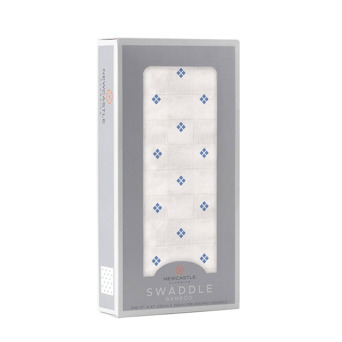 BABY - Periwinkle Diamond Polka Dot Swaddle
