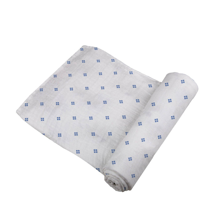 BABY - Periwinkle Diamond Polka Dot Swaddle