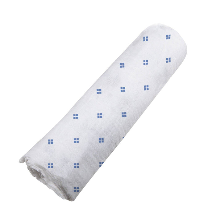 BABY - Periwinkle Diamond Polka Dot Swaddle