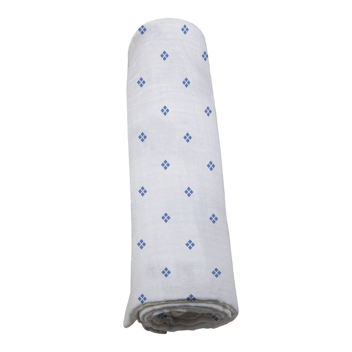 BABY - Periwinkle Diamond Polka Dot Swaddle