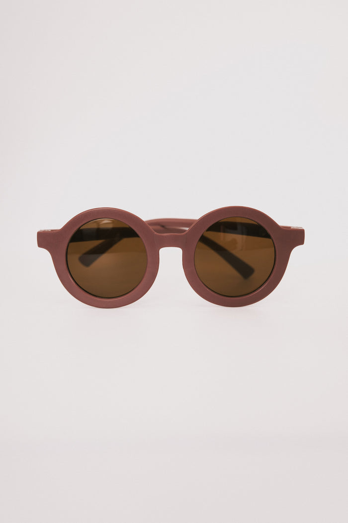 round maroon baby sunglasses