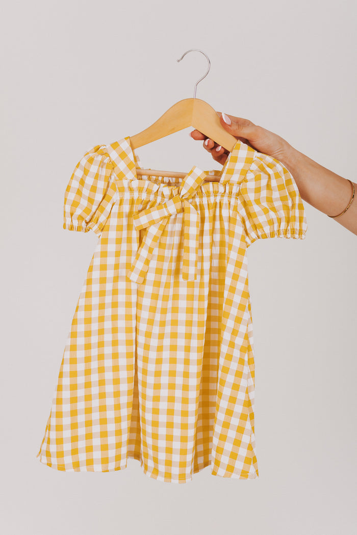 yellow gingham baby dress