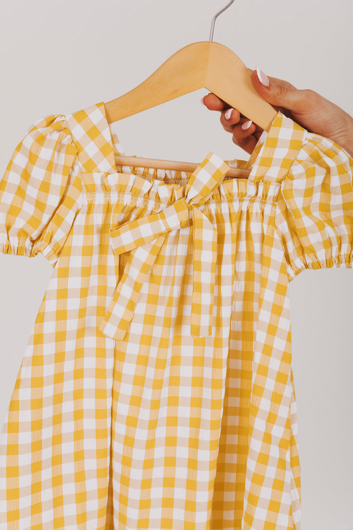 yellow gingham baby dress
