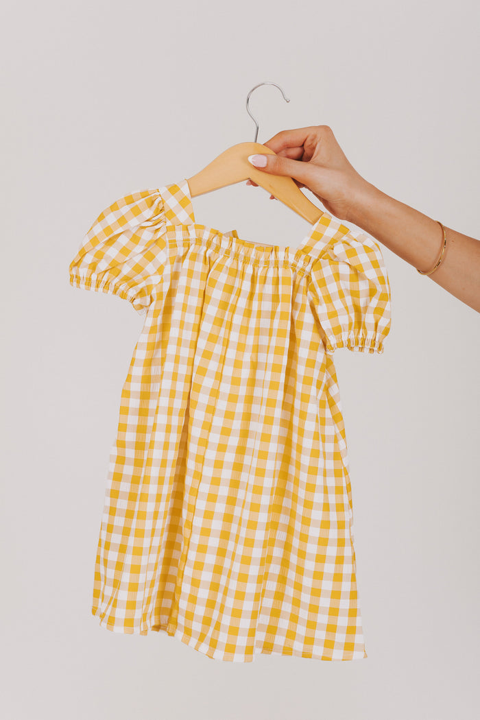yellow gingham baby dress