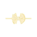 Yellow headband with a large bow on a white background