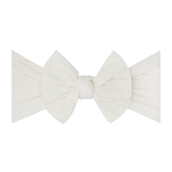 BABY BLING - Cable Knit Knot soft nylon headband