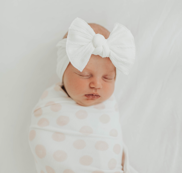 BABY BLING - Cable Knit Knot soft nylon headband