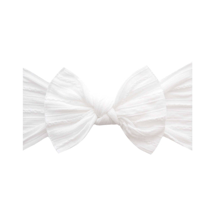 BABY BLING - Cable Knit Knot soft nylon headband