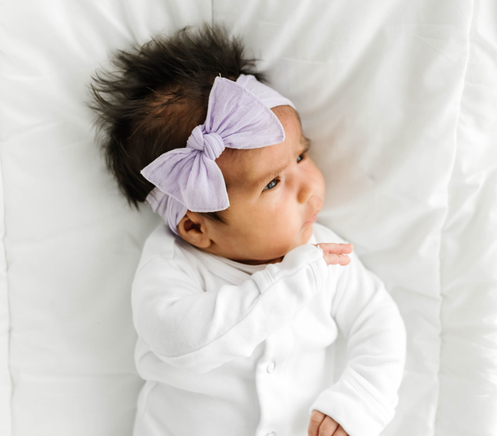 BABY BLING - Itty Bitty Knot Small Soft Nylon Bow Headband