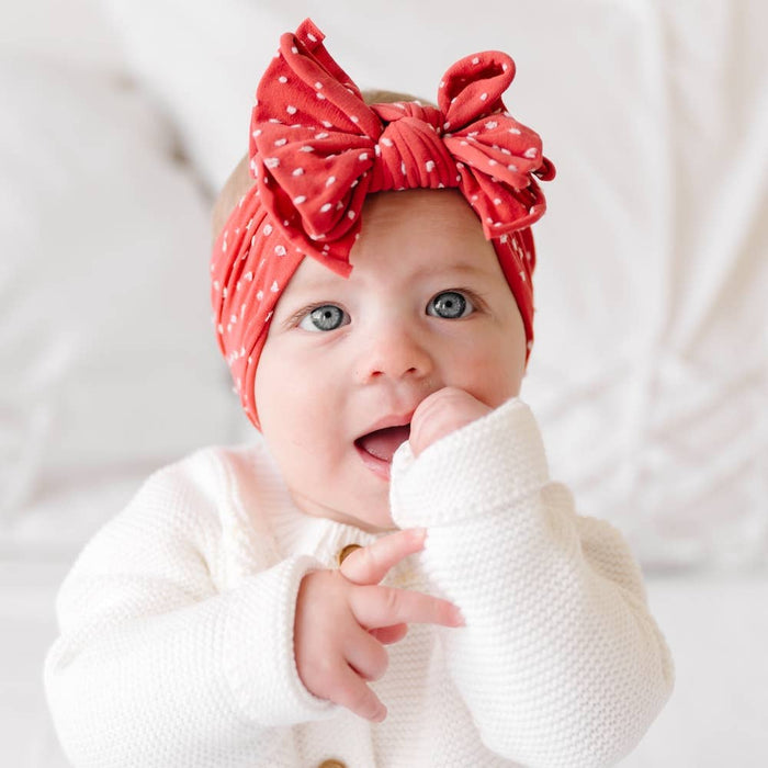 BABY BLING - Shabby Dot FAB-BOW-LOUS® soft nylon bow headband