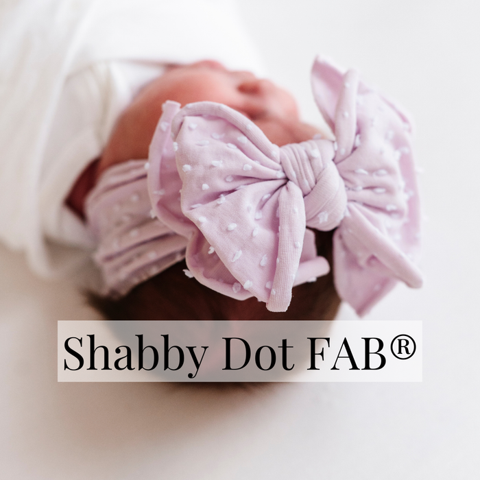 BABY BLING - Shabby Dot FAB-BOW-LOUS® soft nylon bow headband