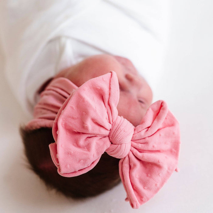 BABY BLING - Shabby Dot FAB-BOW-LOUS® soft nylon bow headband