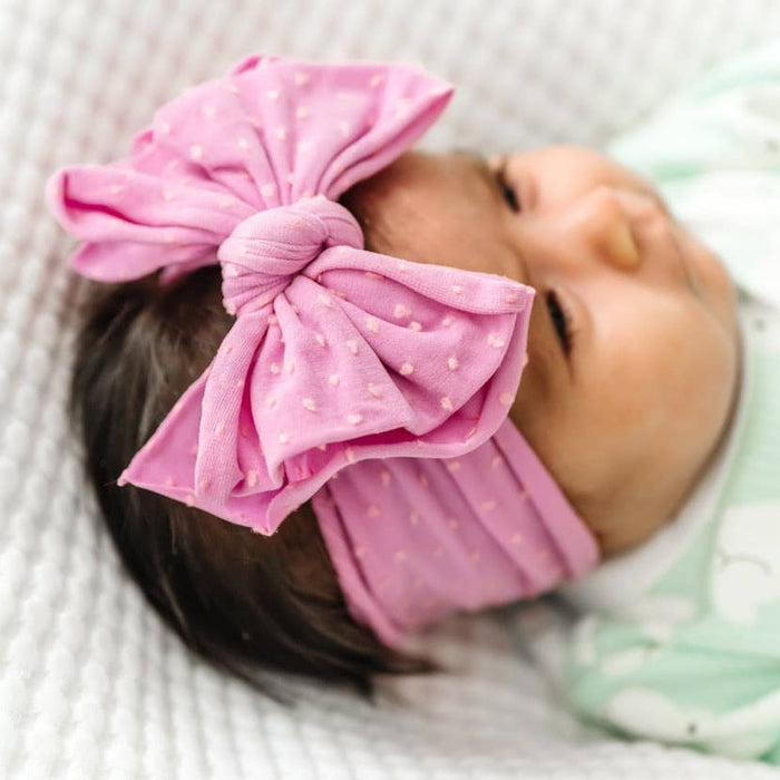 BABY BLING - Shabby Dot FAB-BOW-LOUS® soft nylon bow headband