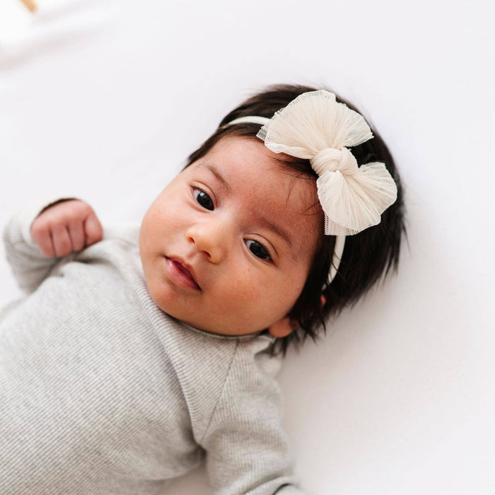 BABY BLING - Tulle Baby FAB® Skinny Soft Tulle Bow Headband
