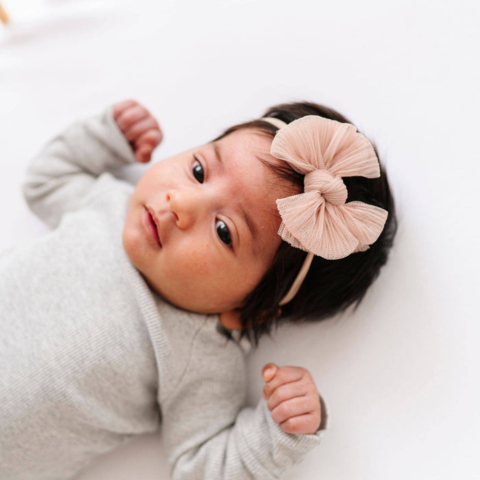 BABY BLING - Tulle Baby FAB® Skinny Soft Tulle Bow Headband