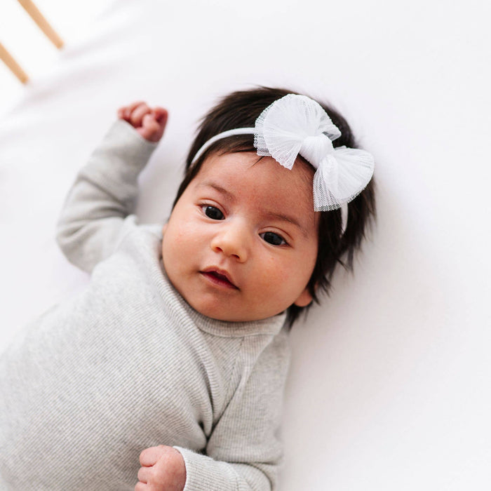 BABY BLING - Tulle Baby FAB® Skinny Soft Tulle Bow Headband