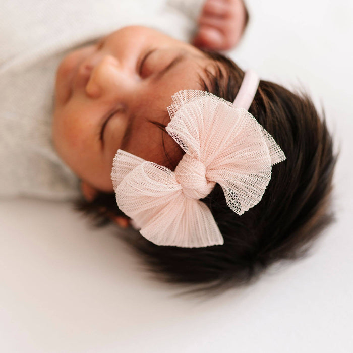 BABY BLING - Tulle Baby FAB® Skinny Soft Tulle Bow Headband
