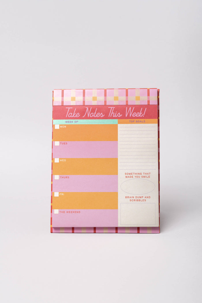 week by week colorful organizer