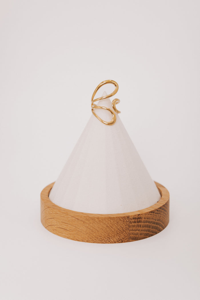 gold asymmetric ring