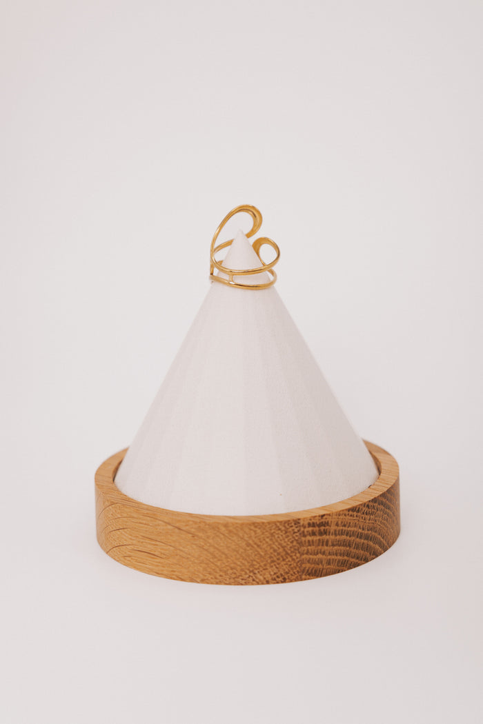 gold asymmetric ring