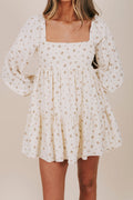 mini dusty pink floral dress detail