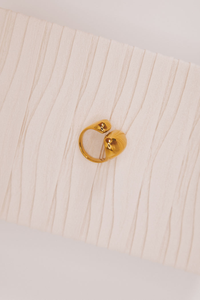 gold chunky asymmetric ring