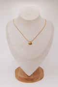 gold chain with seashell pendant