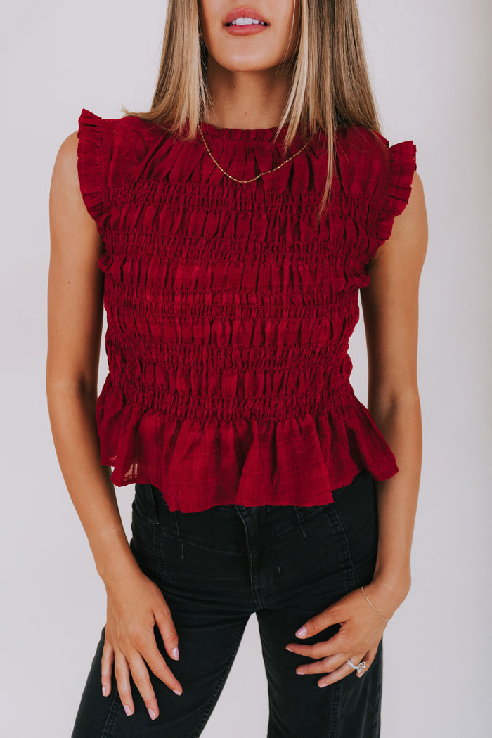 Candlelit Scarlet Top
