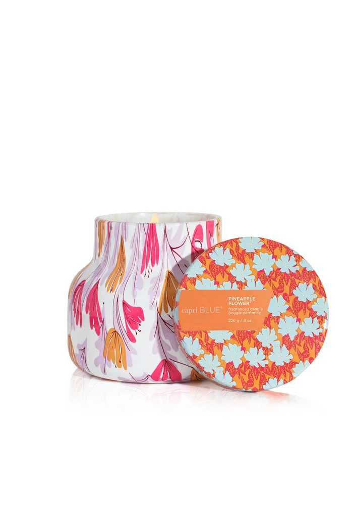 CAPRI BLUE - Pineapple Flower Pattern Play Petite Jar, 8 oz