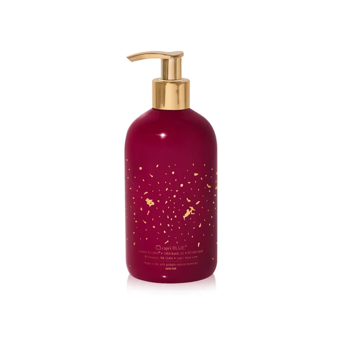 capri blue tinsel and spice glimmer hand wash back