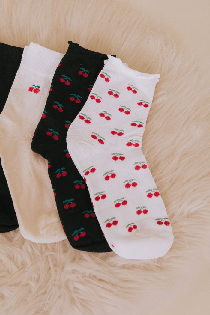 Cherry Girl Socks - 2 Colors!