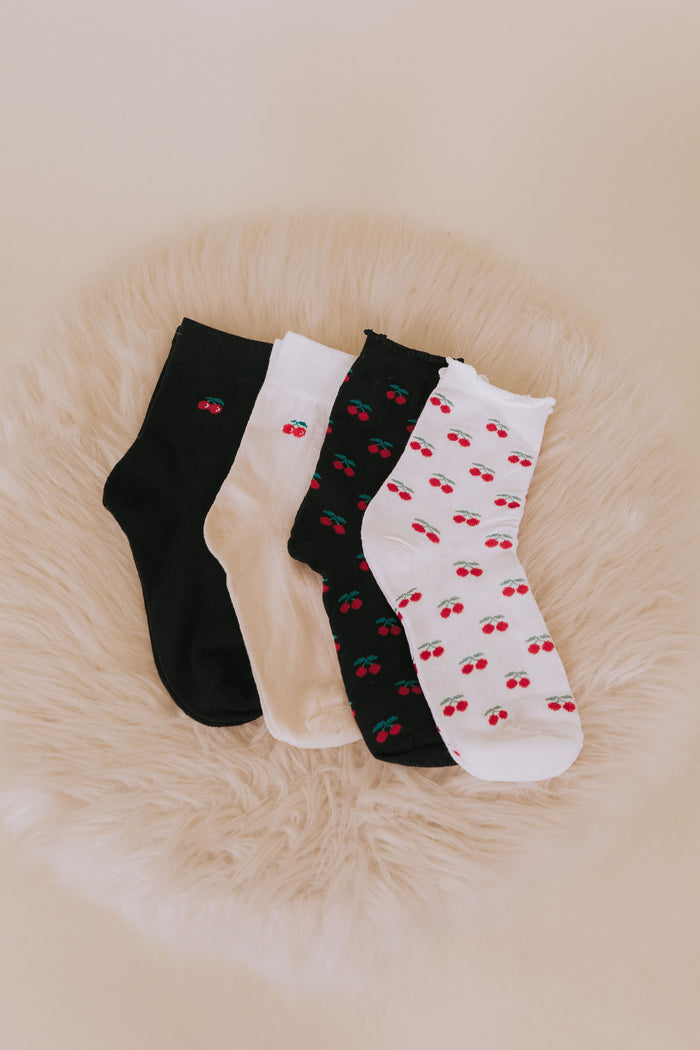 Cherry Girl Socks - 2 Colors!