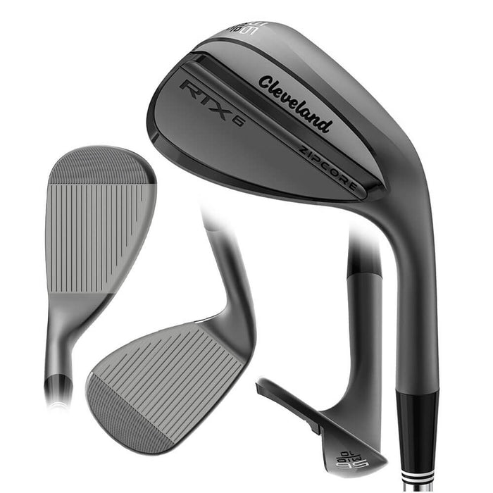 Cleveland RTX 6 Zipcore Black Satin Forged Wedge - 23 Men