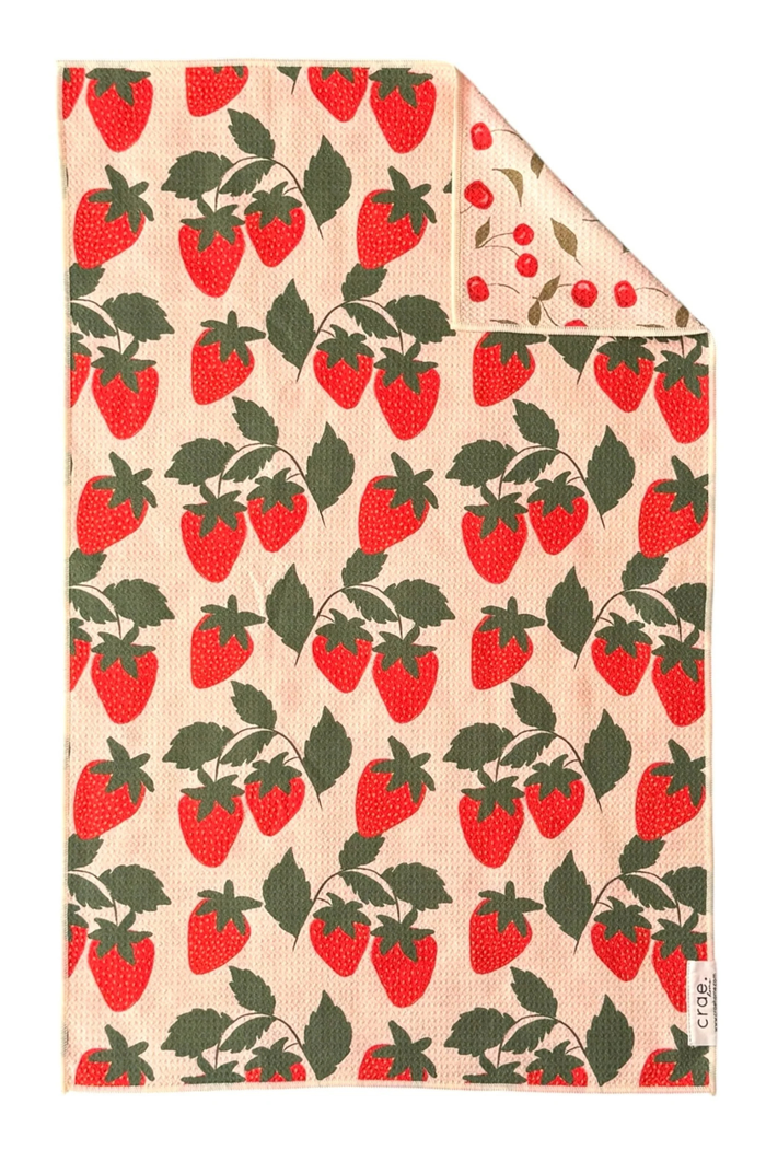 CRAE.HOME - Berries & Cherries Reversible Hand Towel