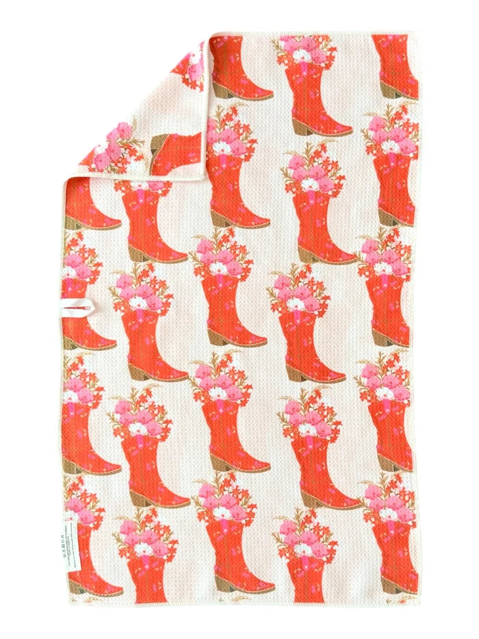 CRAE.HOME - Boots In Bloom: Double-Sided Hand Towel