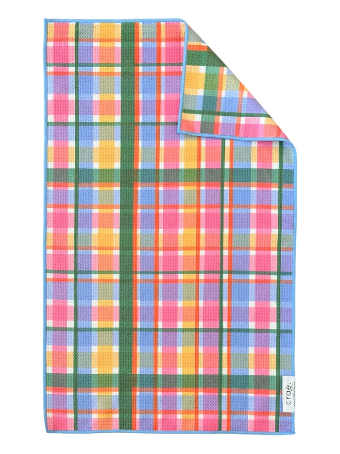CRAE.HOME - Joyful Grid: Double-Sided Hand Towel