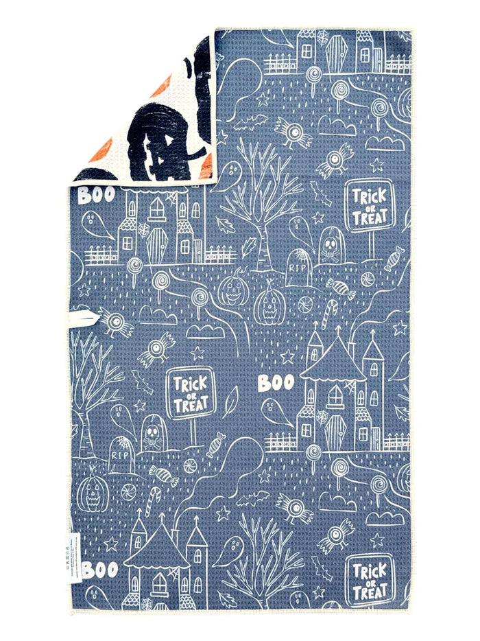 CRAE.HOME - Midnight Pumpkins Reversible Hand Towel