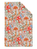 mushroom floral microfiber hand towel.