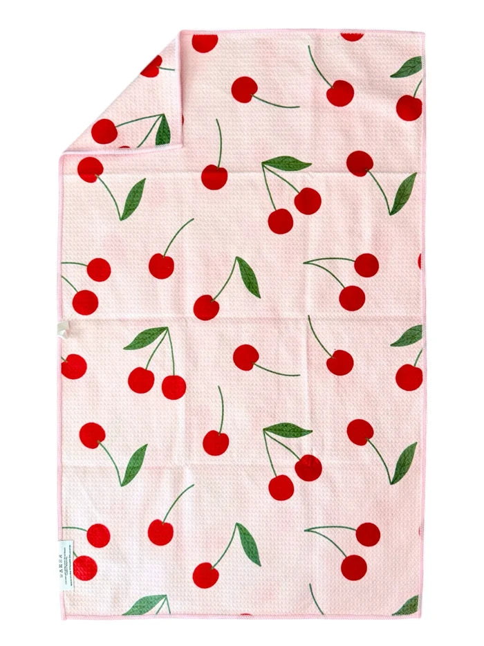 CRAE.HOME - Put A Cherry On It: Double-Sided Hand Towel