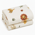 Cuddle Collection Two Pack Cot Bed Fitted Sheets Savannah Dreams 70x140cm