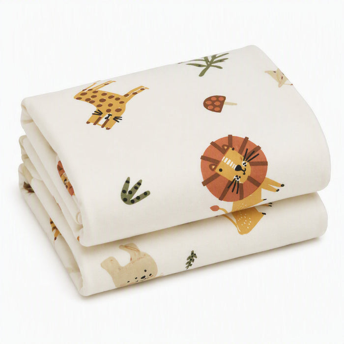 Cuddle Collection Two pack Next 2 Me Fitted Fitted Sheets Savannah Dreams 56x86cm